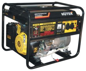 Huter DY6500LX с колёсами и аккумулятором Бензиновый генератор-электростанция: цена, описание, характеристики, 