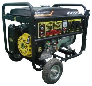 Huter DY8000LX с колёсами Бензиновый генератор-электростанция: цена, описание, характеристики, 